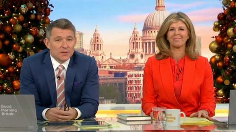 Good Morning Britain hosts Kate Garraway and Ben Shephard revealed their guest was forced to miss an in-person interview on the show today after contracting Covid (Image: ITV)