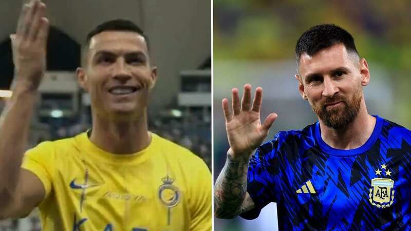 Cristiano Ronaldo blew kisses to Al-Hilal fans as they chanted Lionel Messi