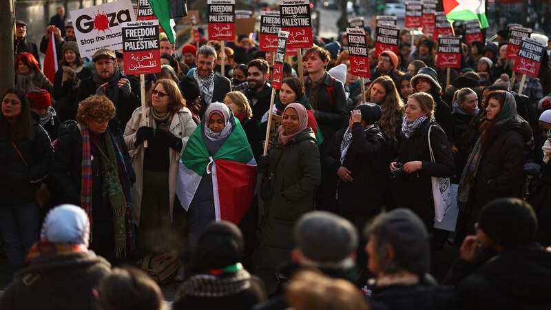 Demonstrations began on December 2 after a ceasefire between Israel and Hamas ended (Image: AFP via Getty Images)