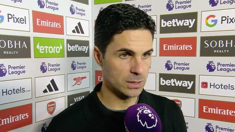 Arsenal manager Mikel Arteta defended Oleksandr Zinchenko after a late mistake against Wolves (Image: Sky Sports)