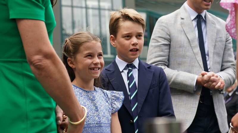 The Prince and Princess of Wales with Prince George, Princess Charlotte arrive on day fourteen of the 2023 Wimbledon Championships (Image: PA)