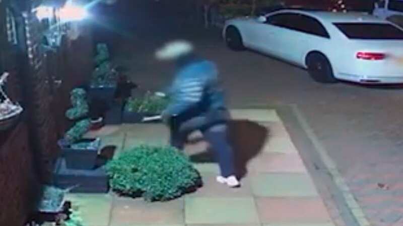 Chilling CCTV captures burglars breaking into home and locking daughter in room