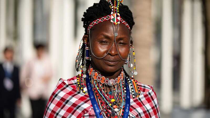 A delegate from the Indigenous Information Network attends the UNFCCC opening day of Cop28 (Image: COP28 via Getty Images)