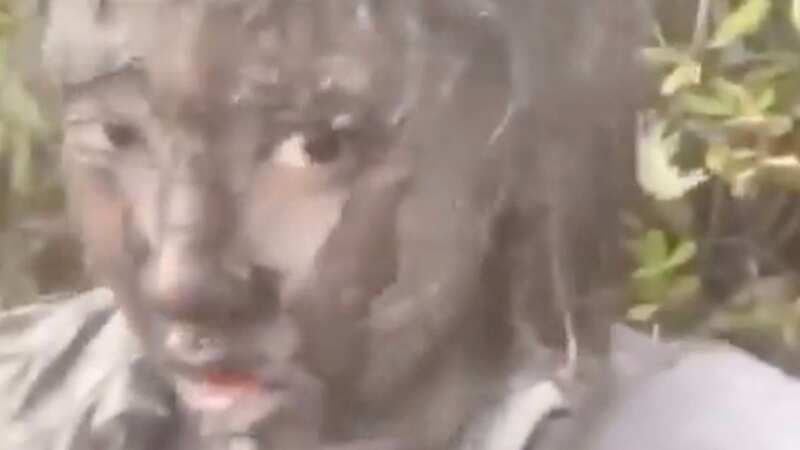 Moment mum finds her daughter caked in ash after surviving volcanic eruption