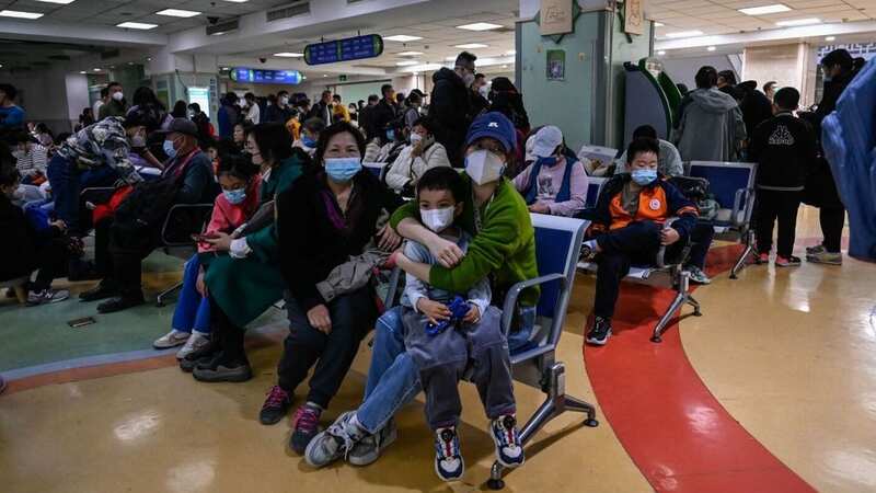 People in a hospital waiting room in China (Image: AFP via Getty Images)