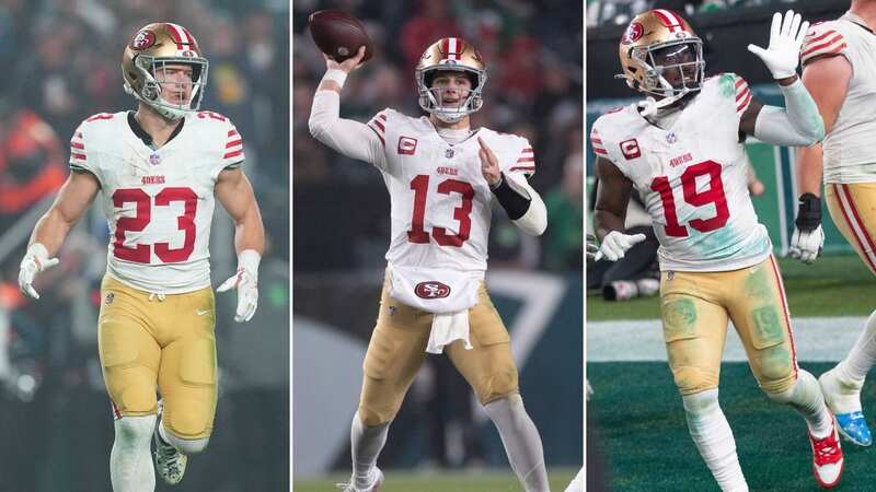 The 49ers have been unbeatable when Christian McCaffrey, Brock Purdy and Deebo Samuel have stayed healthy. (Image: Getty)
