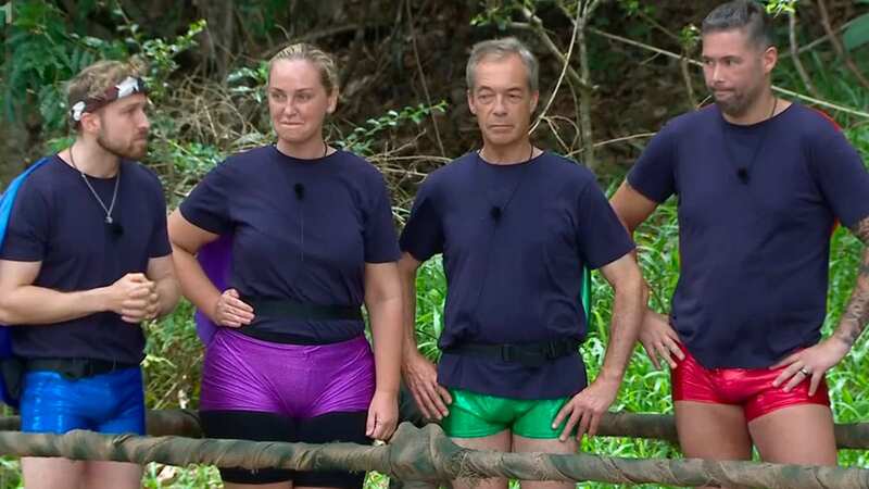 Tonight, the four remaining stars - Sam Thompson, Josie Gibson, Tony Bellew and Nigel Farage - took part in the iconic Celebrity Cyclone challenge ahead of the grand final tomorrow (Image: ITV)