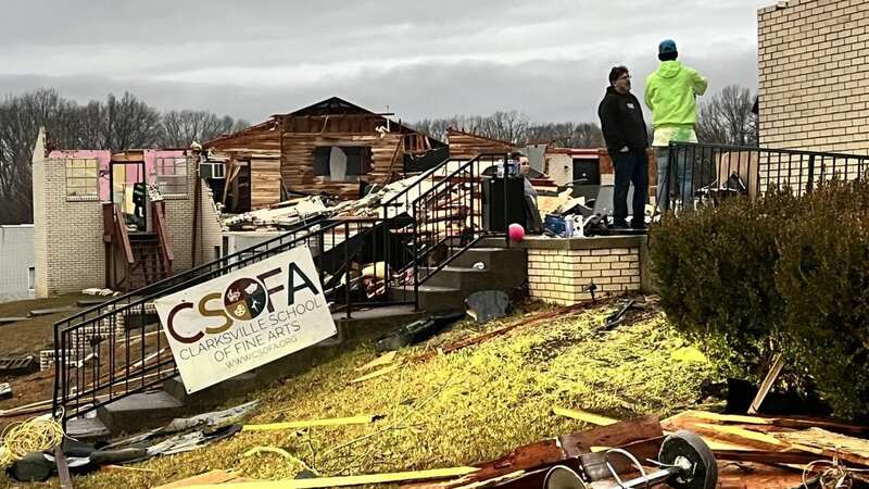 Devastation in Clarksville in the aftermath of the tornado (Image: No credit)
