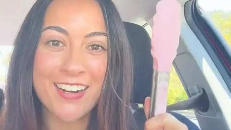 She revealed what she uses the kitchen implement for in her car (Image: asian.barbiee/Tik Tok)