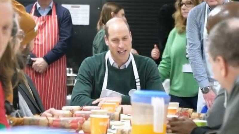 Prince William at the Christmas Party arranged by The Passage (Image: PassageCharity/Twitter)