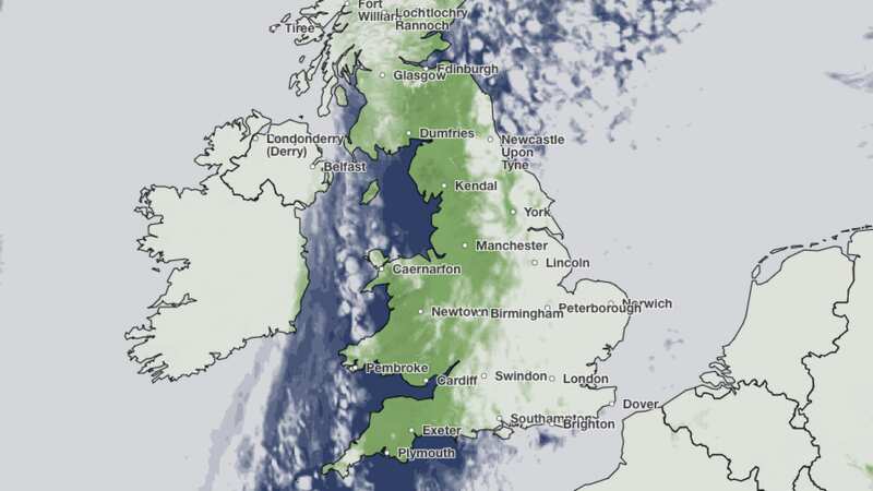 A Met Office forecast for 7pm on Wednesday, 13 December. The peak of the Geminids Meteor Shower (Image: Met Office)