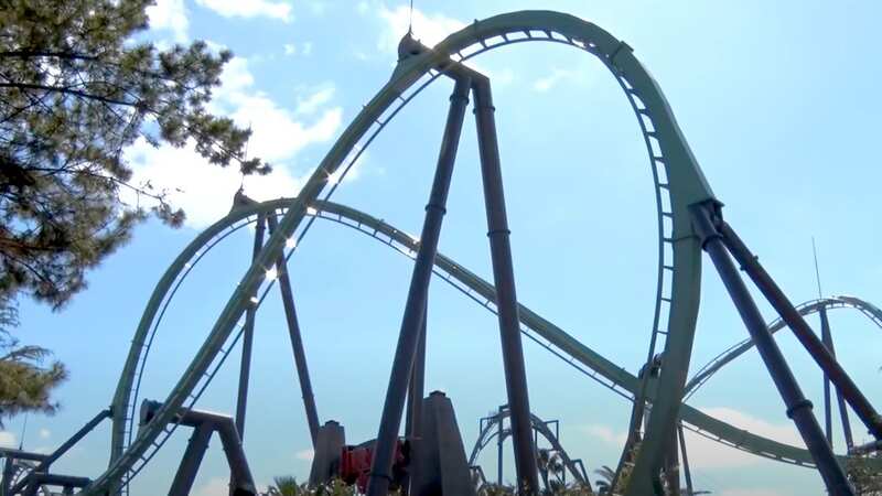 Universal Studios visitors were stuck at the top of the ride in Japan (Image: Coasterbot)