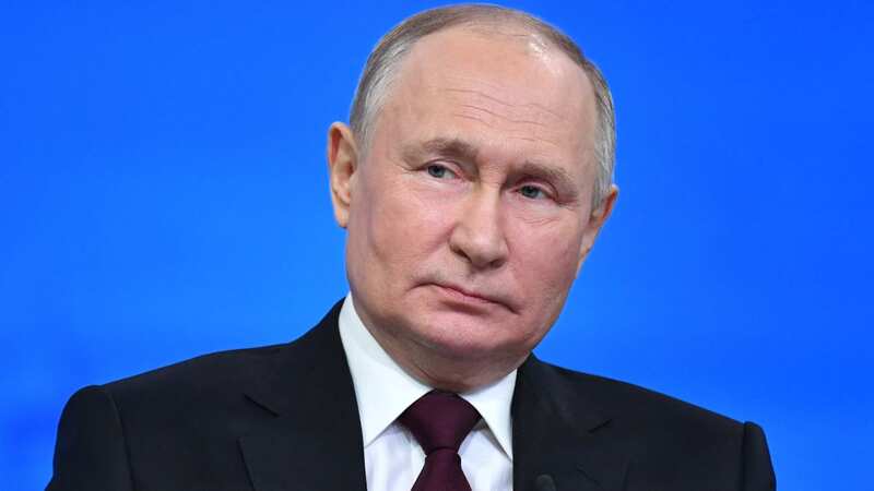 Russian President Vladimir Putin held his year-end press conference today (Image: POOL/AFP via Getty Images)