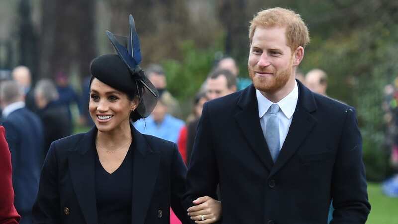Meghan Markle and Prince Harry attending a Christmas Day service (Image: PA Wire/PA Images)