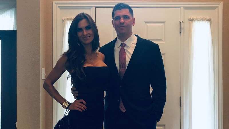 Alina Page, 35, who leapt from her luxury apartment building, is seen here with husband Brian Page (Image: Facebook)