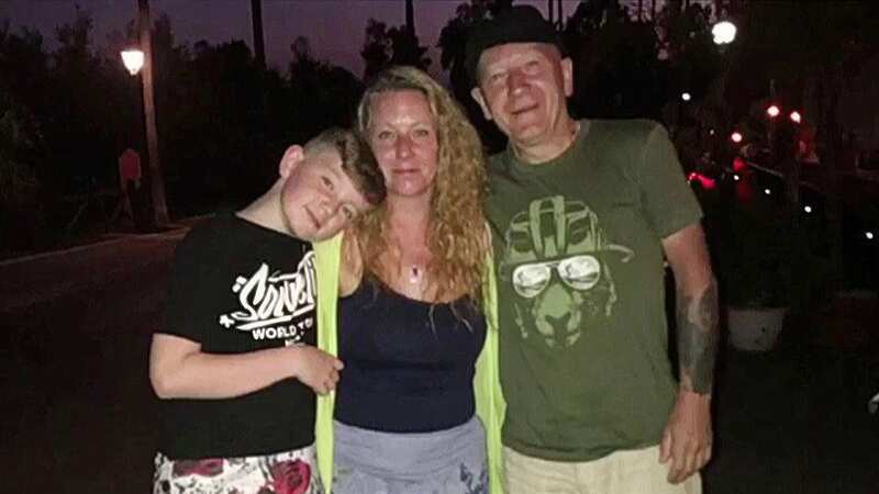 Alex with his mother Melanie Batty and grandfather David Batty (Image: Pixel8000)