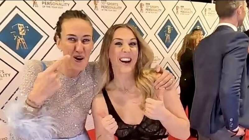Mary Earps and Jill Scott lark about on SPOTY Awards red carpet (Image: @Lionesses / Twitter)