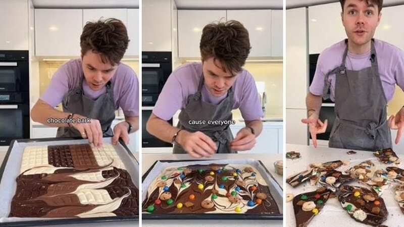 TikTok creator Harrison Webb has racked up nearly four million views already for his lovely chocolate bark recipe (Image: Harrison Webb/TikTok)