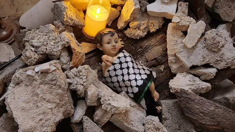 Baby Jesus in a church nativity scene in Bethlehem where most Christmas celebrations have been cancelled (Image: Bethlehem Lutheran Church)