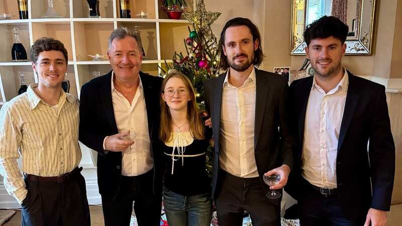 Piers Morgan shares festive photo with rarely-seen youngest son and daughter