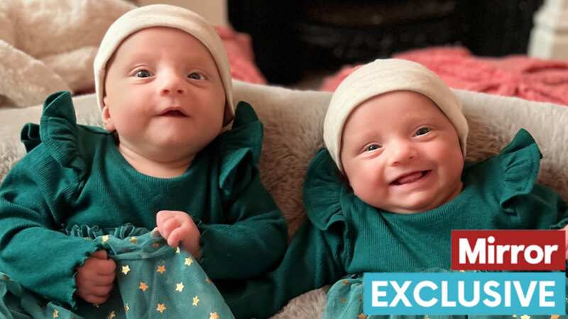 Nine-month-old Olive and Penelope Casling have beaten all the odds to be here after having twin to twin transfusion syndrome, which can be fatal (Image: Supplied by Kate Skelton)