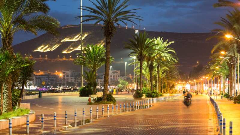 The attack took place near the Promanade in Agadir, Morocco