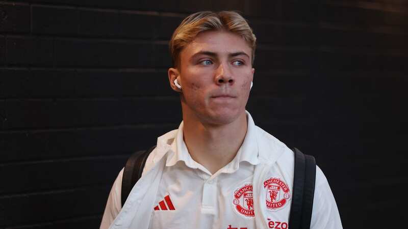 Manchester United striker Rasmus Hojlund will not face Nottingham Forest (Image: Lewis Storey)