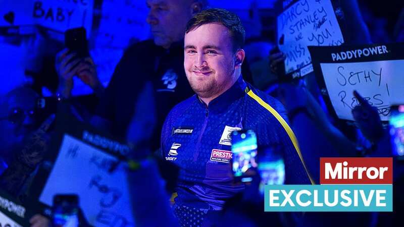 Luke Littler walks out to play Raymond van Barneveld (Image: PA)