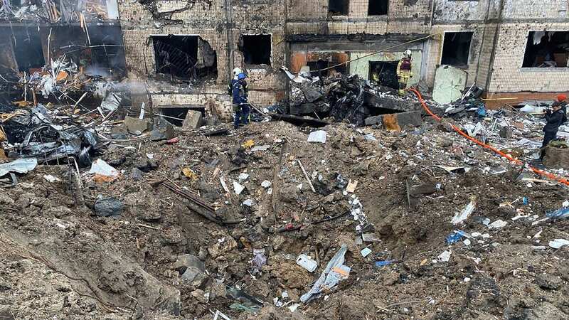 Aftermath of an attack on Kyiv this week (Image: strana.ua/e2w)