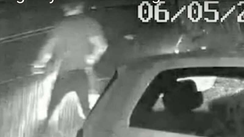 Horrific moment woman drives into fiancé caught in murder video