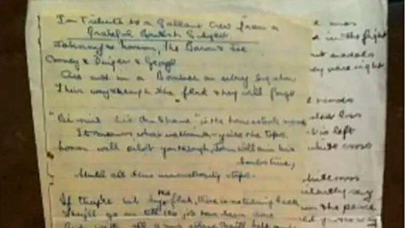 A poem for a Lancaster Bomber crew who never returned home has been shared with their relatives, 80 years after being written.
