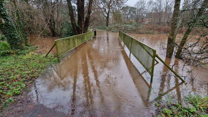 Roads and the park were flooded in Bournville, Birmingham (Image: No credit)