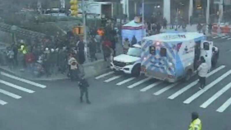 A subway train crashed into the back of another train at a Manhattan station (Image: NBC New York)