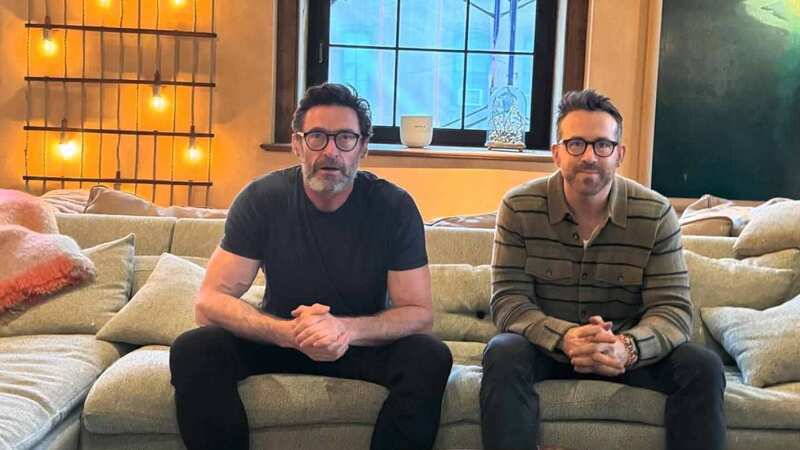 Wrexham co-owner Ryan Reynolds was joined by fellow Hollywood superstar Hugh Jackman to watch the Red Dragons in action (Image: vancityreynolds/Instagram)