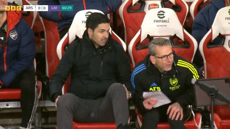 Arsenal fans convinced Mikel Arteta split trousers during Liverpool defeat