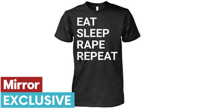 A t-shirt bearing the sick slogan 