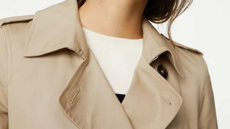 The trench coat has plenty of classic details including epaulettes and faux tortoiseshell buttons (Image: Marks and Spencer)