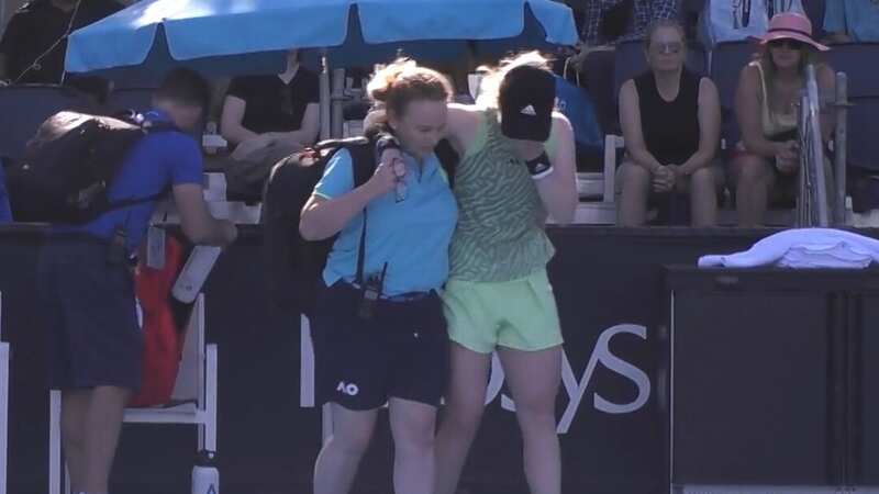 Francesca Jones was left in tears as she retired from the Australian Open through injury (Image: Eurosport)