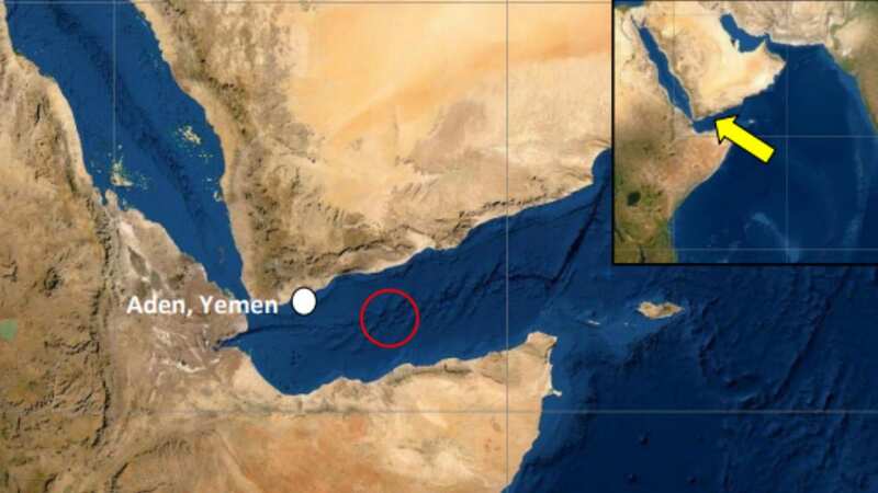 The United Kingdom Maritime Trade Operations has received a report of a missile attack 90 miles off the coast of Aden (Image: @UK_MTO)