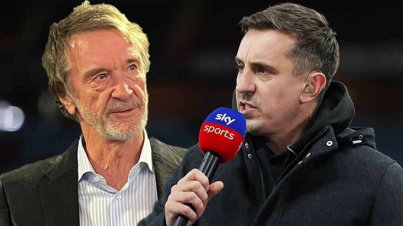 Sir Jim Ratcliffe was seen exchanging words with Sir Alex Ferguson (Image: PA)