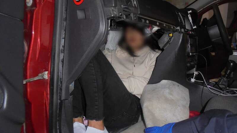 The woman smuggled in the car by the Slovakian national (Image: PA)