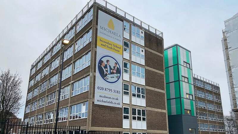 Michaela Community School in Brent, London is facing a legal challenge from a Muslim pupil over a ritual prayer ban (Image: Michaela Community School)