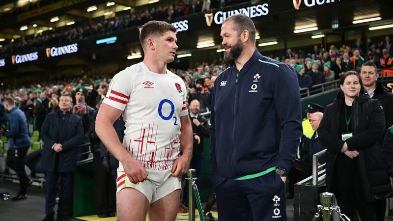 Owen Farrell of England talks to his father, Andy Farrell, Head Coach of Ireland last March (Image: Photo by Dan Mullan - RFU/The RFU Collection via Getty Images)