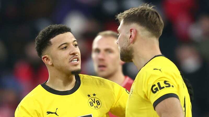 Jadon Sancho wanted to take the penalty he won (Image: Leon Kuegeler/Getty Images)