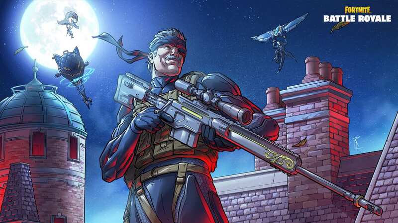 The legendary soldier Solid Snake arrives in Fortnite alongside update v28.10 today (Image: Epic Games)