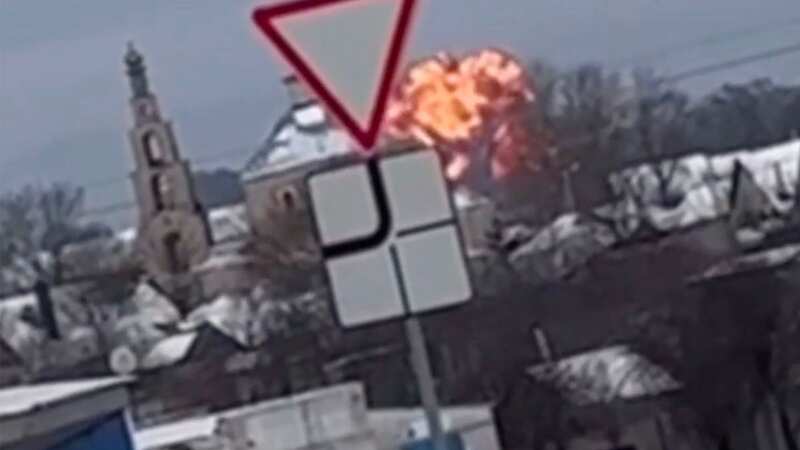 Moment Russian plane with 63 onboard nosedives sparking massive fireball