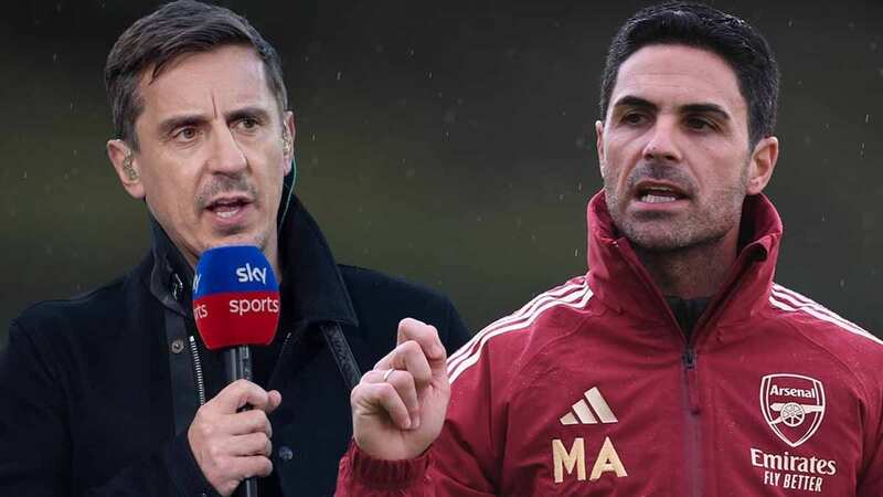 Gary Neville accused Mikel Arteta of losing faith in Fabio Vieira last season (Image: Catherine Ivill)