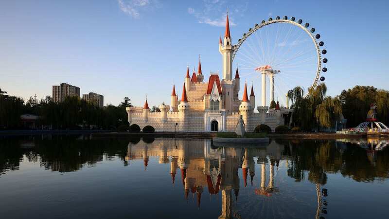 Parts of Shijingshan Amusement Park have more than a passing resemblance to Disneyland (Image: Getty Images)