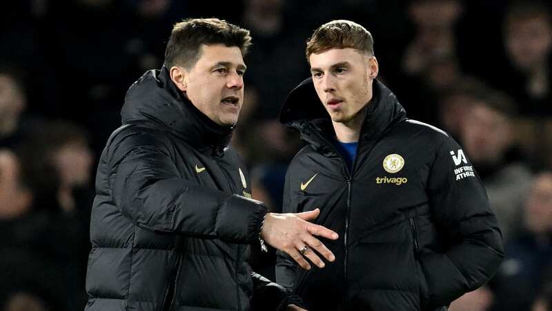 Chelsea boss Mauricio Pochettino and Cole Palmer (Image: Darren Walsh/Chelsea FC via Getty Images)