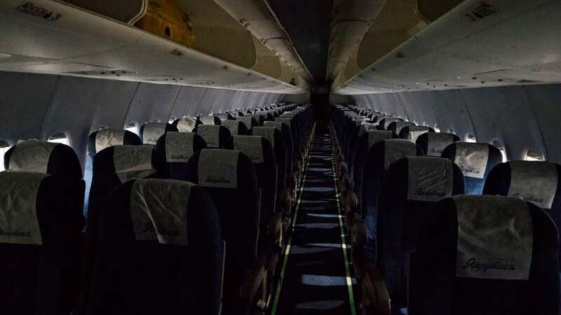 Moment passengers escape plane after emergency landing in world